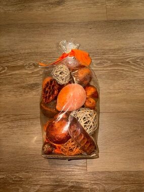 Fall Halloween Decor Set Twinkle Lights Sparking Pumpkin Orange Bowl Filler New